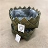 FLÄTAD KORG GRÖN (901323) 19X10 CM